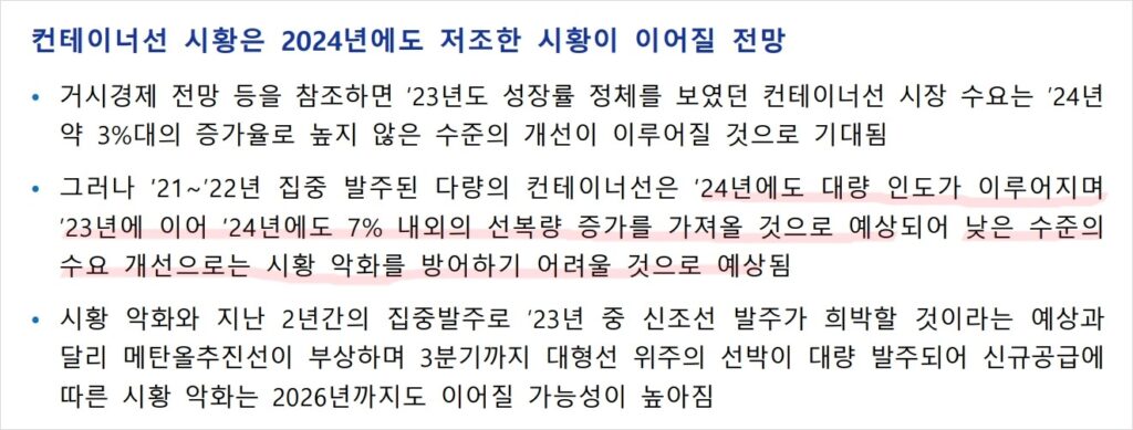 24년에도 선사들의 어려움 지속 1