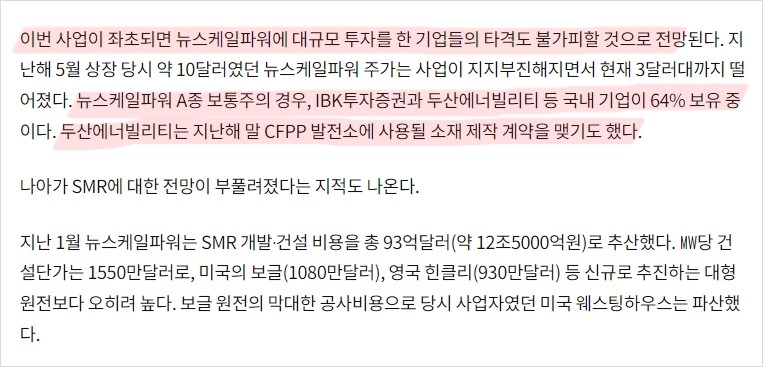 SMR국내투자기업들