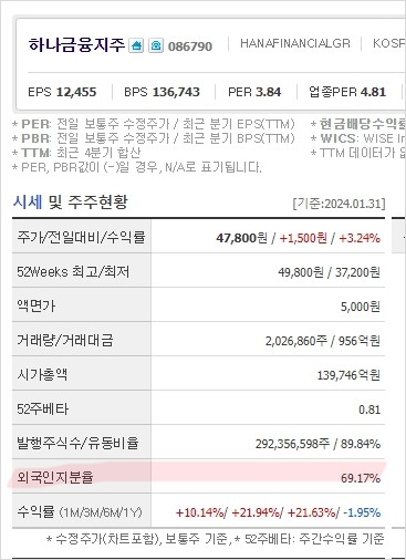 하나금융지주